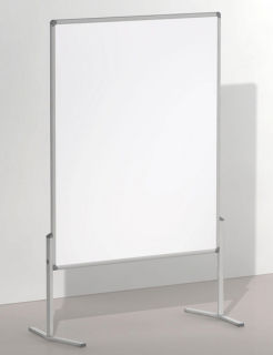 Moderationstafel PRO, 120 x 150 cm, blau/Filz, weiß/lackierte Schreiboberfläche