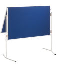 Moderationstafel ECO, klappbar, 120 x 150 cm, blau/Filz, blau/Filz