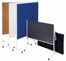 Moderationstafel ECO, klappbar, 120 x 150 cm, blau/Filz, blau/Filz