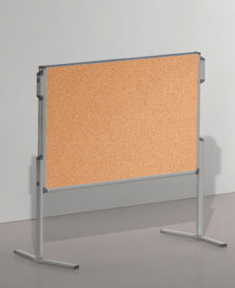 Moderationstafel PRO, 120 x 150 cm, braun/Kork, braun/Kork.