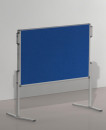 Moderationstafel PRO, 120 x 150 cm, blau/Filz, weiß/lackierte Schreiboberfläche.