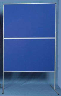Moderationswand station&auml;r, geteilt, 120 x 150 cm, k&ouml;nigsblau