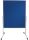 Franken Moderationstafel einteilig, blaue Filzoberflächen, 120 x 150 cm, Aluminiumrahmen, inkl. Rollensatz