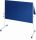 Franken Moderationstafel KLAPPBAR, blaue Filzoberflächen, 2 x 75 x 120 cm, Aluminiumrahmen, inkl. Rollensatz