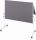 Franken Moderationstafel KLAPPBAR, graue Filzoberflächen, 2 x 75 x 120 cm, Aluminiumrahmen, inkl. Rollensatz