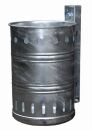 Rund-Abfallbehälter, gelocht, 20 Liter anthrazit-eisenglimmer (DB 703)