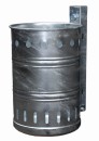 Rund-Abfallbehälter, gelocht, 35 Liter moosgrün (RAL 6005)