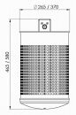 Rund-Abfallbehälter, gelocht, 50 Liter moosgrün (RAL 6005)