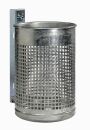 Rund-Abfallbehälter, gelocht, 50 Liter anthrazitgrau (RAL 7016)