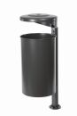 Abfallbehälter mit Pfosten, inkl. Ascher, 55 Liter...