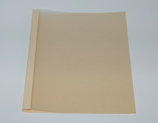 Ösenmappe, Lederstruktur, 4 mm, Farbe beige, satinierte Folie, VPE= 100 St.
