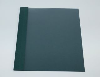 Ösenmappe, Lederstruktur, 4 mm, Farbe dunkelgrün, satinierte Folie, VPE= 100 St.