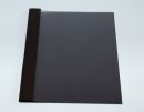 Ösenmappe, Lederstruktur, 5 mm, Farbe dunkelbraun, glasklare Folie, VPE= 100 St.