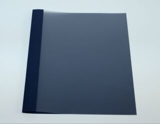 Ösenmappe, Lederstruktur, 4 mm, Farbe nachtblau, satinierte Folie, VPE= 100 St.