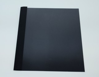 Ösenmappe, Lederstruktur, 4 mm, Farbe schwarz, satinierte Folie, VPE= 100 St.
