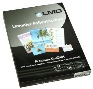 LMG Laminierfolien glänzend für A4 125 micron, 100 St.