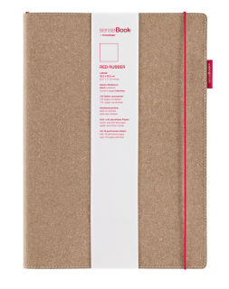 Transotype senseBook RED RUBBER, mit rotem Gummiband Größe large Ausführung liniert