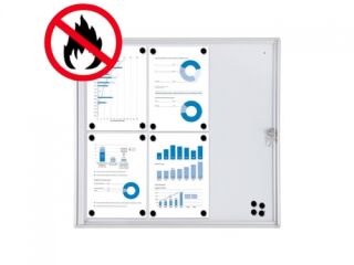 XS-Linie Schaukasten, 6 x DIN A4, Baustoffklasse B1 (Brandschutz)