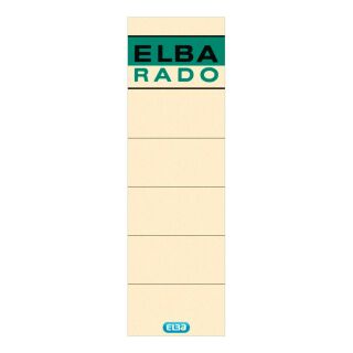 ELBA Ordneretiketten beige für 8,0 cm Rückenbreite, 10 St.