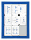 Schaukasten T - Premium 12 x A4 blau (RAL5010), f&uuml;r...