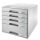 LEITZ Schubladenbox Plus  grau 52110085, DIN A4 mit 5 Schubladen, 1 St.