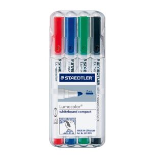 STAEDTLER compact Whiteboard-Marker farbsortiert 1,0 - 2,0 mm, 4 St.