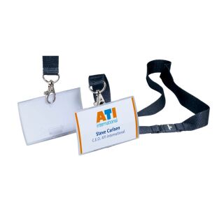 DURABLE Click Fold Namensschilder mit Textilband 9,0 x 5,4 cm, 10 St.