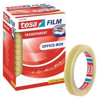 tesa OFFICE-BOX Klebefilm transparent 12,0 mm x 66,0 m 12 Rollen