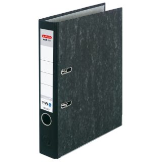 herlitz maX.file nature Ordner schwarz marmoriert Karton 5,0 cm DIN A4, 1 St.