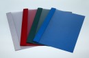 Ösenmappe, Lederstruktur, 1,5mm, Farbe dunkelblau (königsblau), glasklare Folie, VPE= 100 St.