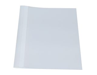 Ösenmappe, Lederstruktur, 3 mm, Farbe weiß, glasklare Folie, VPE= 100 St.
