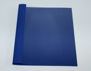 Ösenmappe, Lederstruktur, 4 mm, Farbe dunkelblau (königsblau), glasklare Folie, VPE= 100 St.