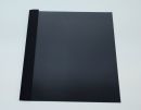 Ösenmappe, Lederstruktur, 4 mm, Farbe schwarz, glasklare Folie, VPE= 100 St.
