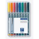 STAEDTLER Lumocolor Folienstifte-Set farbsortiert...