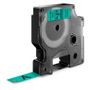 DYMO Schriftband D1 45019 S0720590, 12 mm, schwarz auf grün, 1 St.