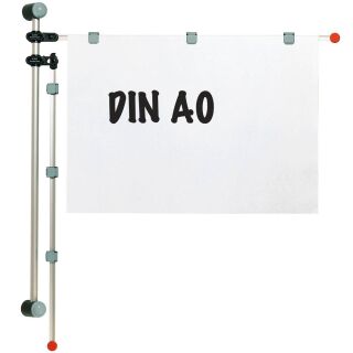 MAUL Planhalter DIN A0 silber Wandmontage, 1 St.