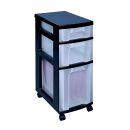 Really Useful Box Aufbewahrungsbox transparent, schwarz...