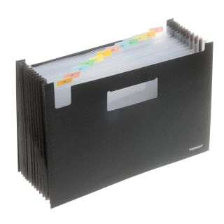 FolderSys Fächermappe 12 Fächer schwarz, 1 St.