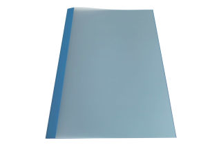 Ösenmappe, Leinenstruktur, 3 mm, Farbe kobaltblau, glasklare Folie, VPE= 100 St.