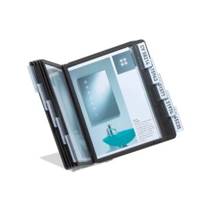 DURABLE Sichttafelsystem VARIO A5 Display System table 10 550601 DIN A5 schwarz mit 10 St. Sichttafeln, 1 St.