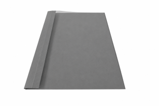 Ösenmappe, Leinenstruktur, 4 mm, Farbe dunkelgrau, glasklare Folie, VPE= 100 St.