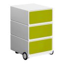 PAPERFLOW easyBox Rollcontainer weiß, grün 3...