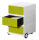 PAPERFLOW easyBox Rollcontainer weiß, grün 3 Auszüge 39,0 x 43,6 x 64,2 cm