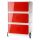 PAPERFLOW easyBox Rollcontainer weiß, rot 3 Auszüge 39,0 x 43,6 x 64,2 cm