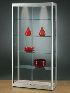 Glasvitrine GPC 1000-Tech Aluminium mit Beleuchtung