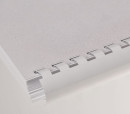 Plastikbinderücken, US-Teilung, Farbe: Weiß, Durchmesser = 8 mm, VPE 100 St.
