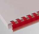 Plastikbinderücken, US-Teilung, Farbe: Rot, Durchmesser = 8 mm, VPE 100 St.