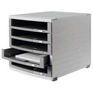 HAN Schubladenbox Contur  dunkelgrau 1505-0-19D, DIN B4 mit 5 Schubladen, 1 St.