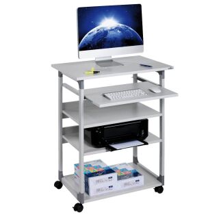 DURABLE PC-Tisch höhenverstellbar mit Rollen grau 75,0 x 53,4 x 95,0 - 115,0 cm