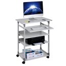 DURABLE PC-Tisch höhenverstellbar mit Rollen grau...